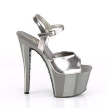 Load image into Gallery viewer, SKY-309TTG Pleaser 7 Inch Heel Pewter Pole Dancing Platforms