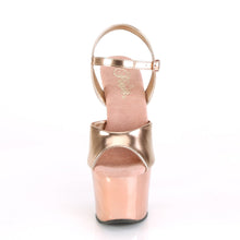 Load image into Gallery viewer, SKY-309TTG 7&quot; Heel Rose Gold Metallic Pole Dancing Platforms