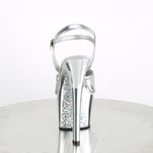 Load image into Gallery viewer, SKY-309TTG Pleaser 7 Inch Heel Silver Pole Dancing Platforms