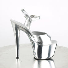 Load image into Gallery viewer, SKY-309TTG Pleaser 7 Inch Heel Silver Pole Dancing Platforms