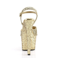 Load image into Gallery viewer, SKY-310LG Pleaser 7&quot; Heel Gold Glitter Pole Dancing Platform