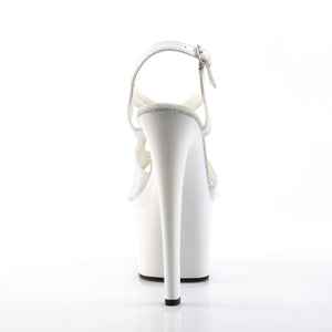 SKY-330 Pleaser 7" Heel White Patent Pole Dancing Platforms