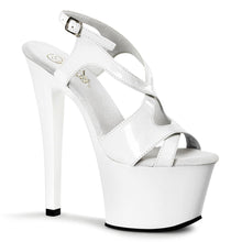 Load image into Gallery viewer, SKY-330 Pleaser 7&quot; Heel White Patent Pole Dancing Platforms