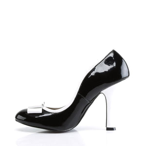 SMITTEN-01 Pin Up 4" Heel Black and White Fetish Footwear