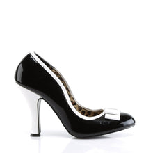 Load image into Gallery viewer, SMITTEN-01 Pin Up 4&quot; Heel Black and White Fetish Footwear