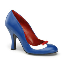 Load image into Gallery viewer, SMITTEN-05 Pin Up 4 Inch Heel Navy Blue Fetish Footwear