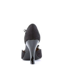 Load image into Gallery viewer, SMITTEN-10 Pin Up 4 Inch Heel Black Suede Fetish Footwear