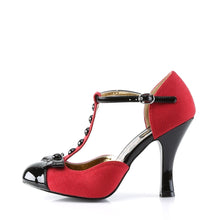 Load image into Gallery viewer, SMITTEN-10 Pin Up Couture Glamour 4&quot; Heel Red Fetish Shoes