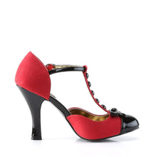 Load image into Gallery viewer, SMITTEN-10 Pin Up Couture Glamour 4&quot; Heel Red Fetish Shoes