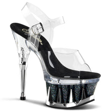 Load image into Gallery viewer, SPIKY-608MG 6.5&quot; Heel Clear and Black Pole Dancing Platforms