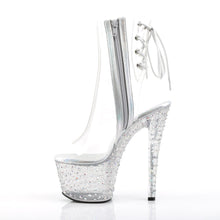 Load image into Gallery viewer, STARDANCE-1018C-7 7&quot; Heel Clear Silver Pole Dancer Platforms