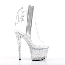 Load image into Gallery viewer, STARDANCE-1018C-7 7&quot; Heel Clear Silver Pole Dancer Platforms