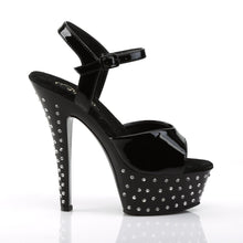 Load image into Gallery viewer, STARDUST-609 6 Inch Heel Black Patent Pole Dancing Platforms