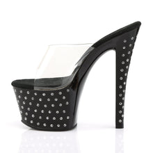 Load image into Gallery viewer, STARDUST-701 7&quot; Heel Clear and Black Pole Dancing Platforms