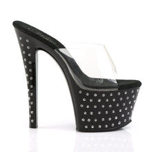 Load image into Gallery viewer, STARDUST-701 7&quot; Heel Clear and Black Pole Dancing Platforms