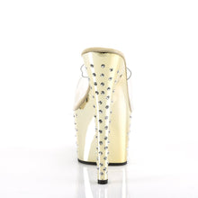 Load image into Gallery viewer, STARDUST-701 7&quot; Clear and Gold Chrome Pole Dancer Platforms