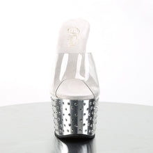 Load image into Gallery viewer, STARDUST-701 7 Inch Heel ClearSilver Chrome Strippers Shoes