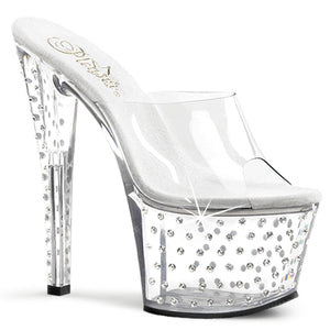 STARDUST-701 Pleaser 7" Heel Clear Pole Dancing Platforms