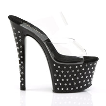 Load image into Gallery viewer, STARDUST-702 7&quot; Heel Clear and Black Pole Dancing Platforms