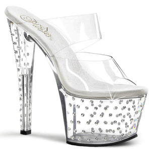 STARDUST-702 Pleaser 7" Heel Clear Pole Dancing Platforms