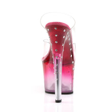 Load image into Gallery viewer, STARDUST-702T 7&quot; Heel Clear &amp; Hot Pink Pole Dancer Platforms