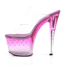 Load image into Gallery viewer, STARDUST-702T 7 Inch Heel Clear Purple Pole Dancer Platforms