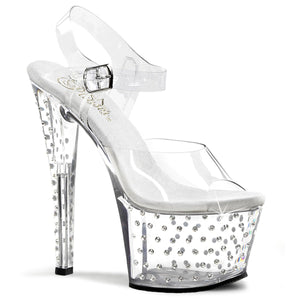 STARDUST-708 Pleaser 7" Heel Clear Pole Dancing Platforms