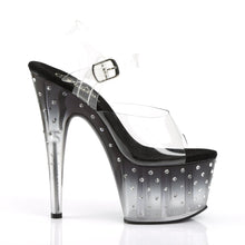 Load image into Gallery viewer, STARDUST-708T 7&quot; Heel Clear and Black Pole Dancing Platforms