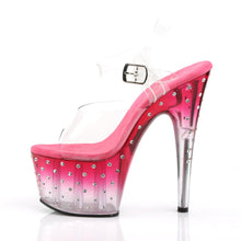 Load image into Gallery viewer, STARDUST-708T 7&quot; Heel Clear and Pink Pole Dancing Platforms