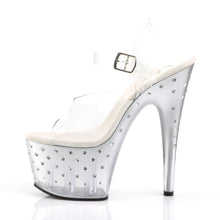 Load image into Gallery viewer, STARDUST-708T 7 Inch Heel Clear Silver Pole Dancer Platforms