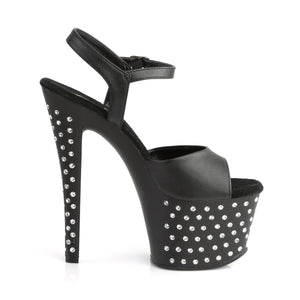 STARDUST-709 Pleaser 7 Inch Heel Black Pole Dancer Platforms