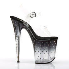 Load image into Gallery viewer, STARDUST-808T 8&quot; Heel Clear and Black Pole Dancing Platforms