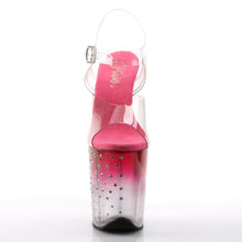 Load image into Gallery viewer, STARDUST-808T 8&quot; Heel Clear and Pink Pole Dancing Platforms