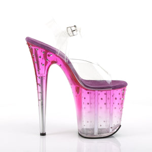 STARDUST-808T 8 Inch Heel Clear Purple Pole Dancer Platforms