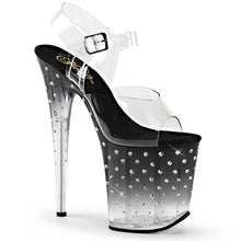 Load image into Gallery viewer, STARDUST-808T 8&quot; Heel Clear and Black Pole Dancing Platforms