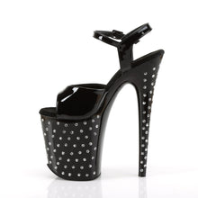 Load image into Gallery viewer, STARDUST-809 8 Inch Heel Black Patent Pole Dancing Platforms