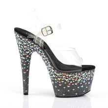 Load image into Gallery viewer, STARSPLASH-708 7 Inch Heel Clear Silver Holo Stars Sexy Shoes