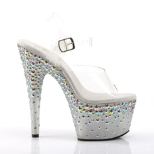 Load image into Gallery viewer, STARSPLASH-708 Clear Frost Silver Hologram Stars Sexy Shoes