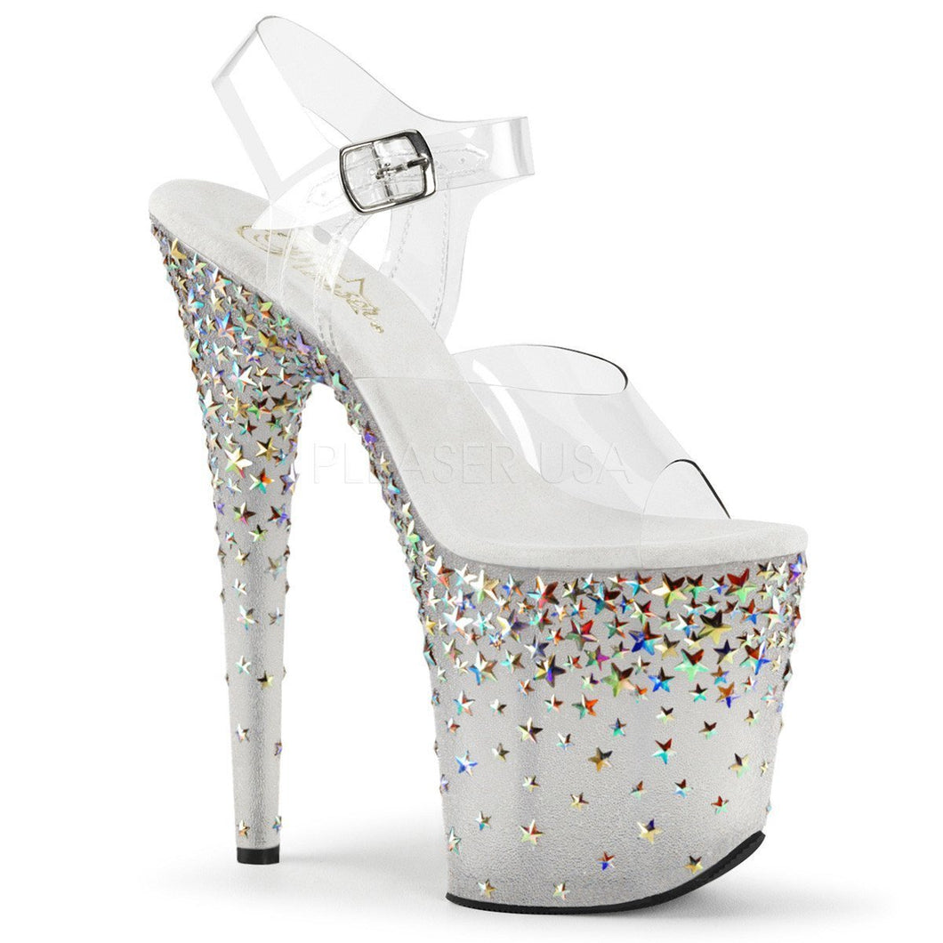 STARSPLASH-808 Pleaser Sexy Shoes 8 Inch Heel Platform Ankle Strap Sandals