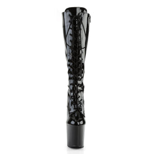 TABOO-2023 7.5" Heel Black Stretch Patent Pole Dancer Shoes