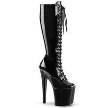 Load image into Gallery viewer, TABOO-2023 7.5&quot; Heel Black Stretch Patent Pole Dancer Shoes