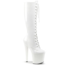 Load image into Gallery viewer, TABOO-2023 7.5 Inch Heel White Patent Pole Dancing Platforms