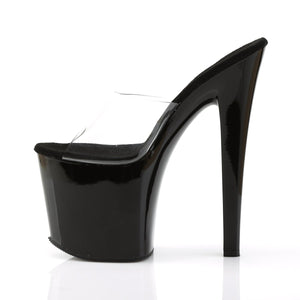 TABOO-701 7.5" Heel Clear and Black Pole Dancing Platforms