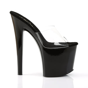 TABOO-701 7.5" Heel Clear and Black Pole Dancing Platforms