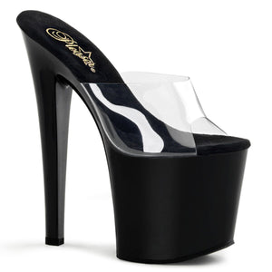 TABOO-701 7.5" Heel Clear and Black Pole Dancing Platforms