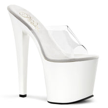 Load image into Gallery viewer, TABOO-701 7.5&quot; Heel Clear and White Pole Dancing Platforms