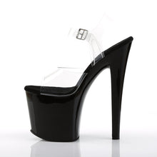 Load image into Gallery viewer, TABOO-708 7.5&quot; Heel Clear and Black Pole Dancing Platforms