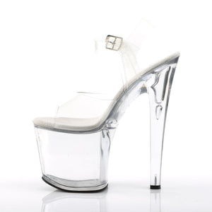 TABOO-708 Pleaser 7.5 Inch Heel Clear Pole Dancing Platforms