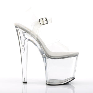 TABOO-708 Pleaser 7.5 Inch Heel Clear Pole Dancing Platforms