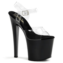 Load image into Gallery viewer, TABOO-708 7.5&quot; Heel Clear and Black Pole Dancing Platforms